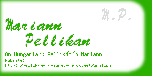 mariann pellikan business card